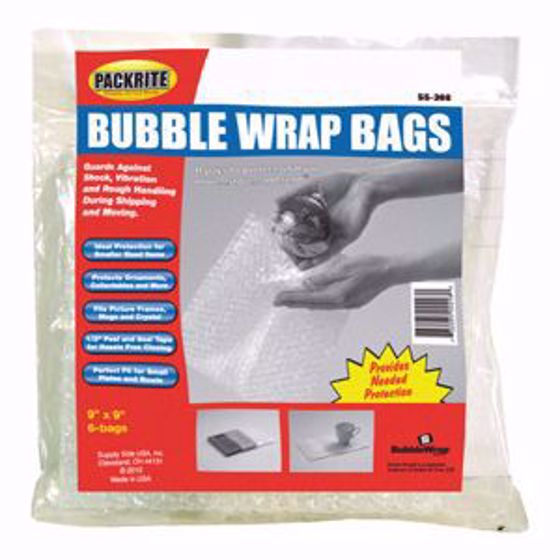 Picture of Air Tight Bubble Wrap Bags, 13" x 13"  6/pkg